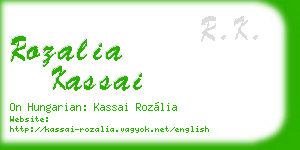 rozalia kassai business card
